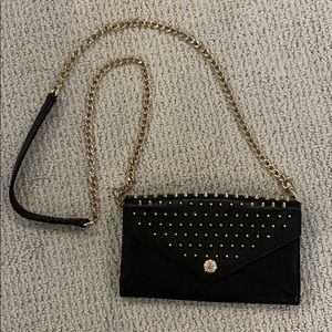 Black and gold studded Rebecca Minkoff crossbody